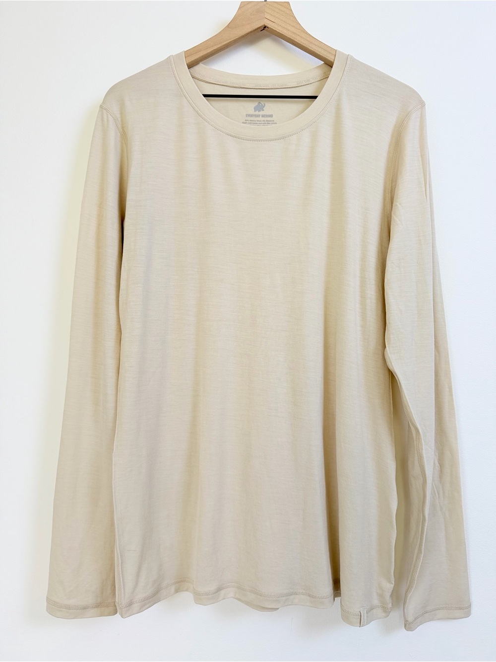Woolly Women’s Everyday Merino Wool Long Sleeve Top Cream